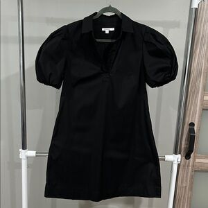 Chico's Black Puff Sleeve Mini Dress